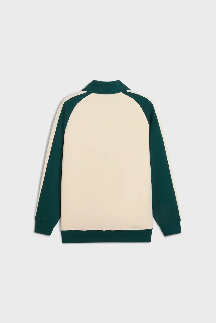 Бежева спортивна кофта T7 Relaxed Wing Collar Track Jacket Unisex (унісекс) 7