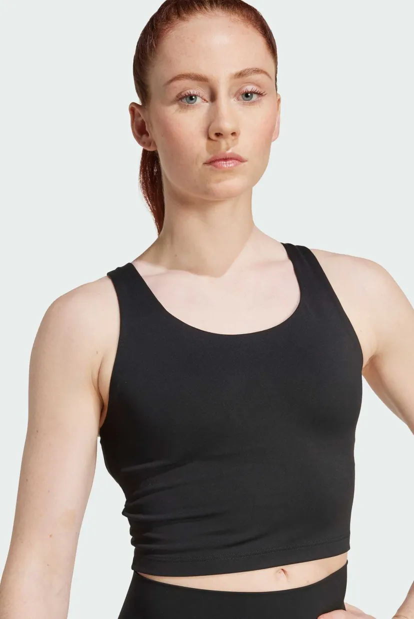 Жіноча чорна майка adidas All Me Medium Support 4