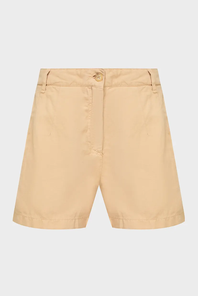 Женские бежевые шорты COTTON LINEN SHORT 7