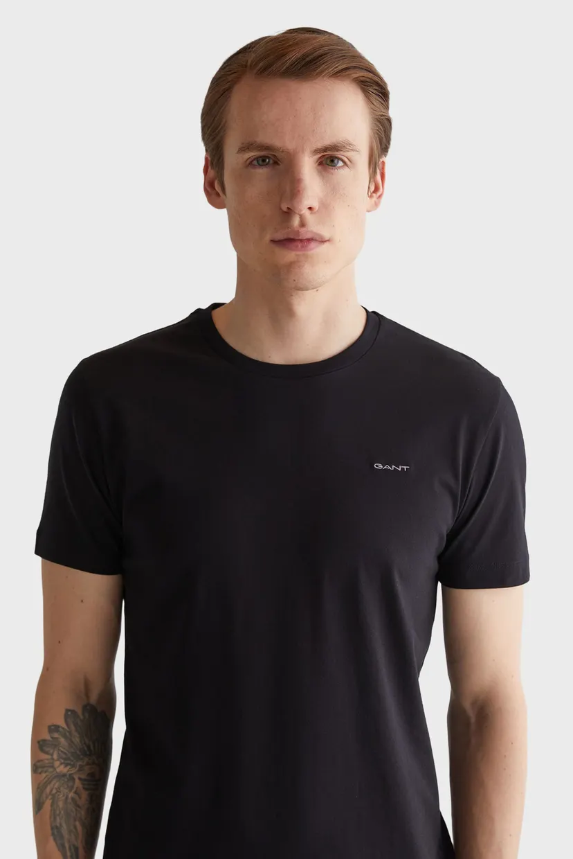 Мужская черная футболка SLIM MERCERIZED 4