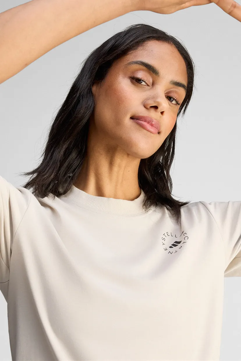 Жіноча бежева футболка adidas by Stella McCartney TrueCasuals Regular Sportswear 4