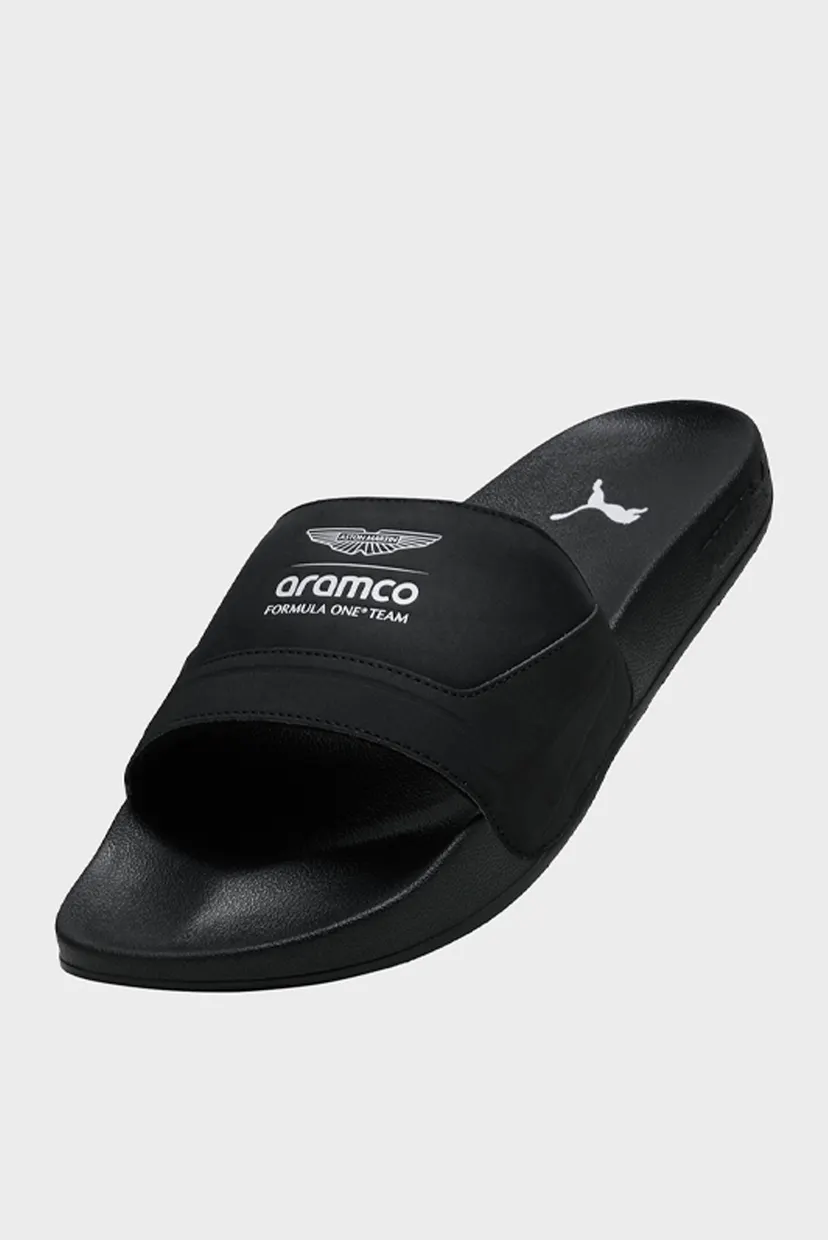 Черные слайдеры PUMA x ASTON MARTIN ARAMCO F1® TEAM Leadcat Sandals Unisex 5