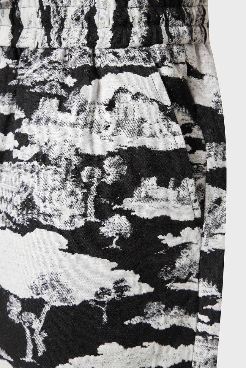 Мужские черные шорты с узором Otto Ruins Jacquard 3