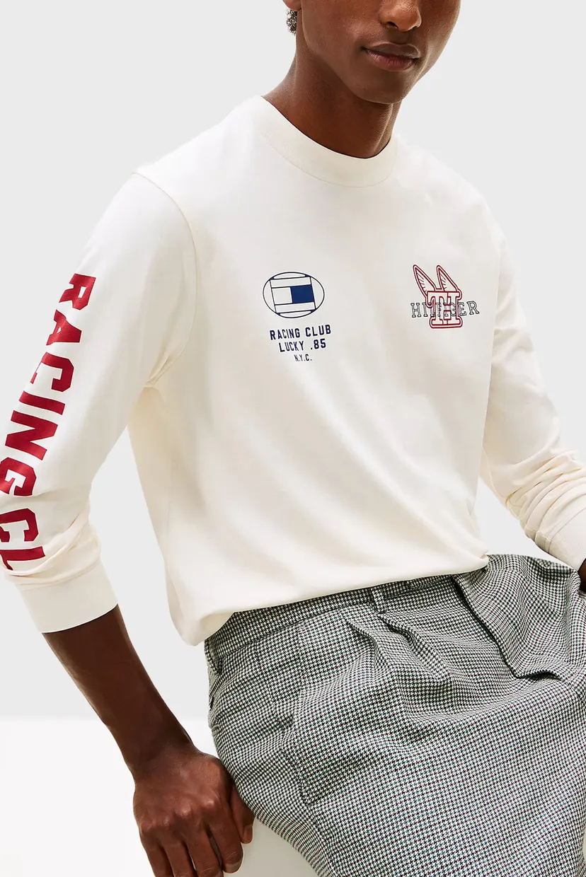 Чоловічий білий лонгслів MODERN ATHLEISURE 4
