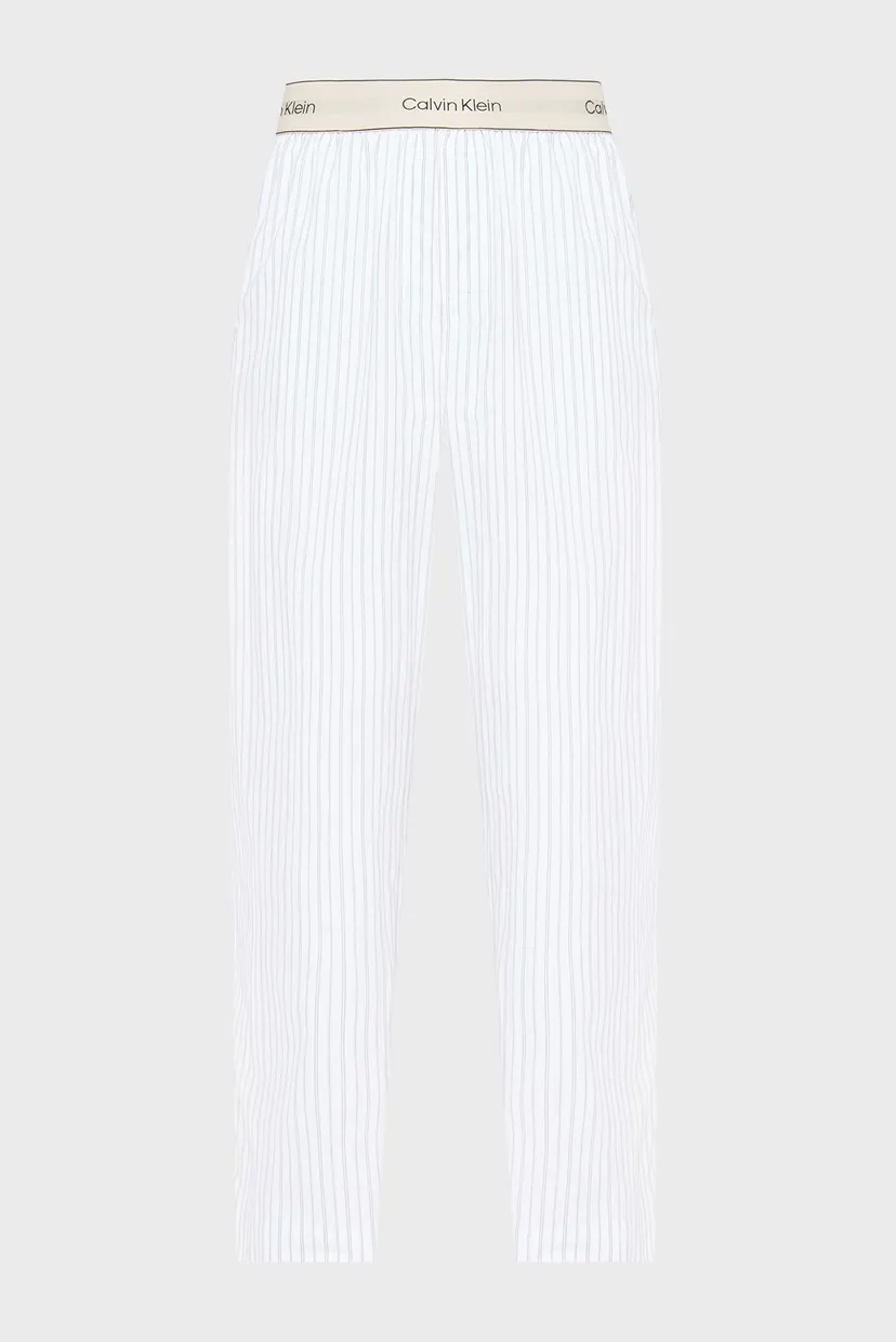 Мужские белые брюки в полоску SLEEP PANT 8