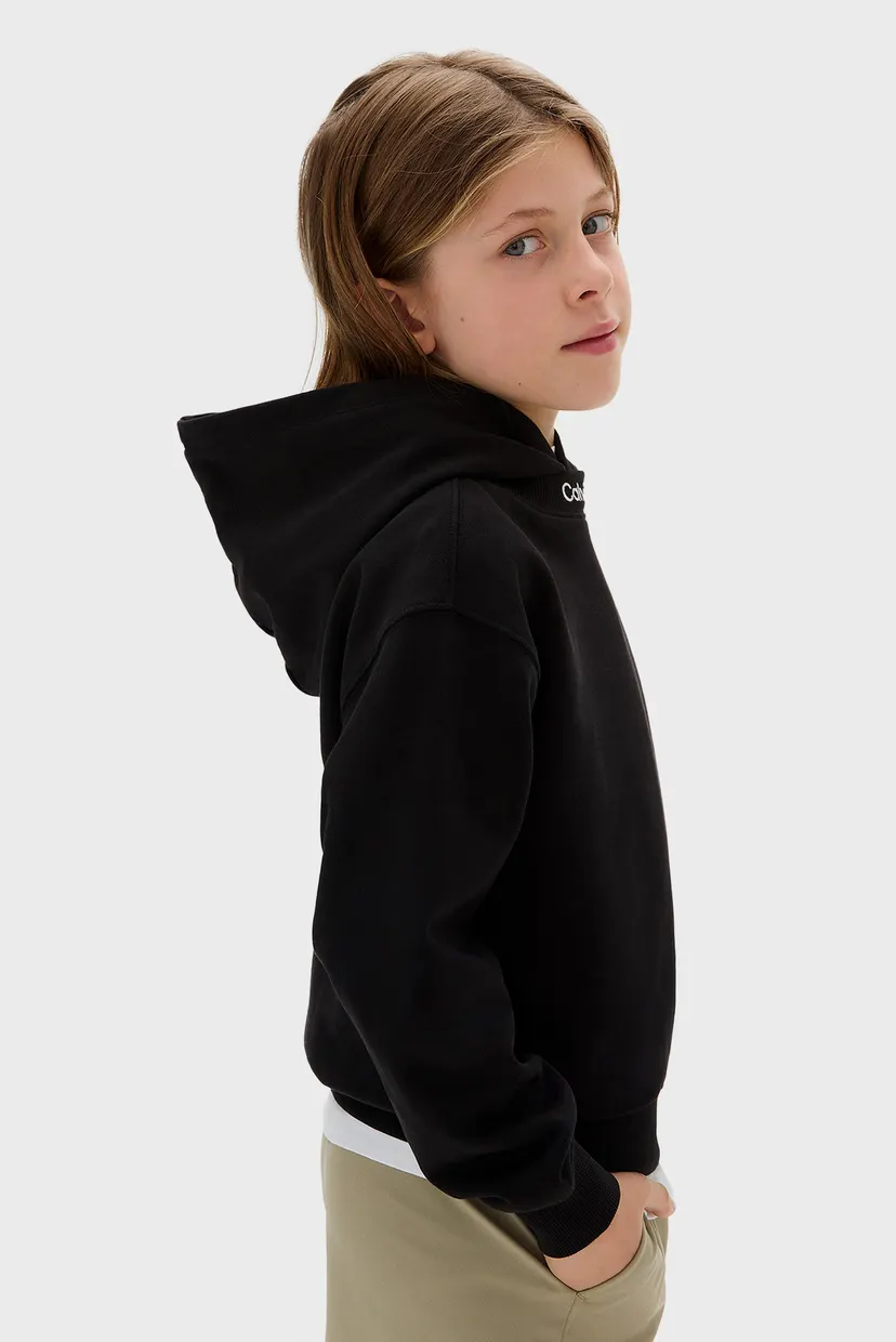 Дитяче чорне худі NECK EMBRO LOGO 3