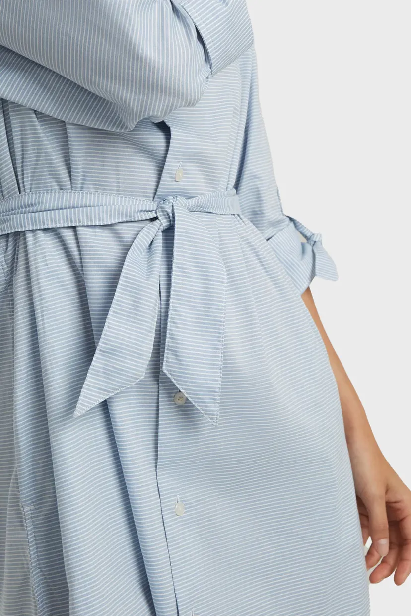 Жіноча блакитна сукня у смужку Long Shirt Dress Wmn 4
