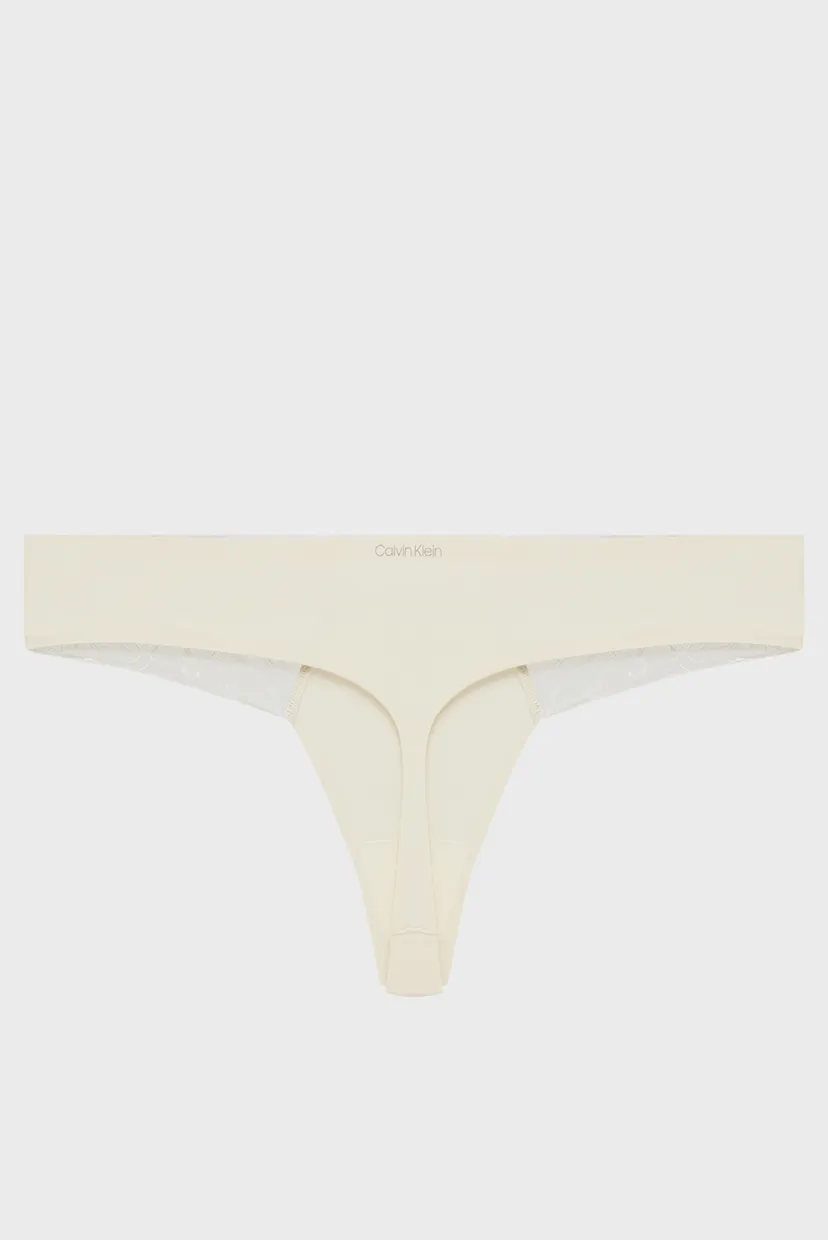 Женские белые трусики THONG 8