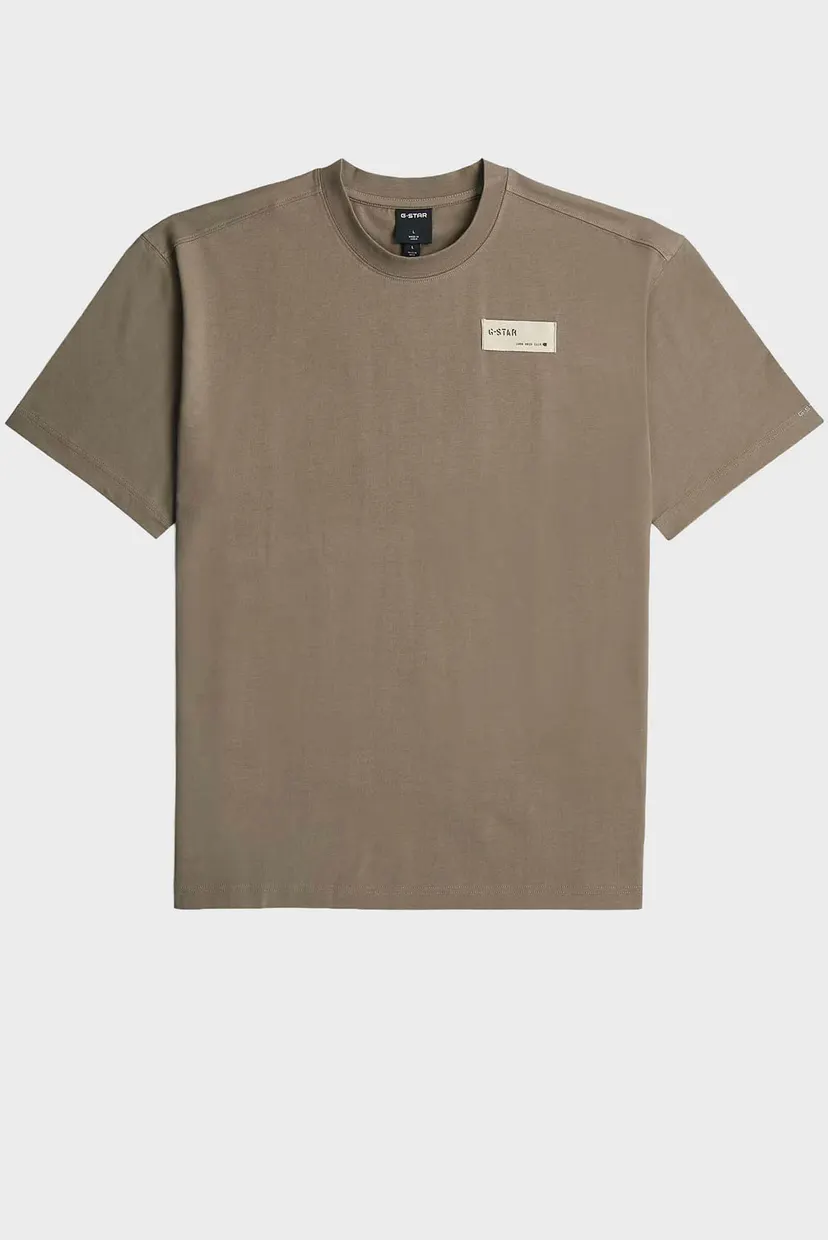 Мужская бежевая футболка HB badge relaxed 5