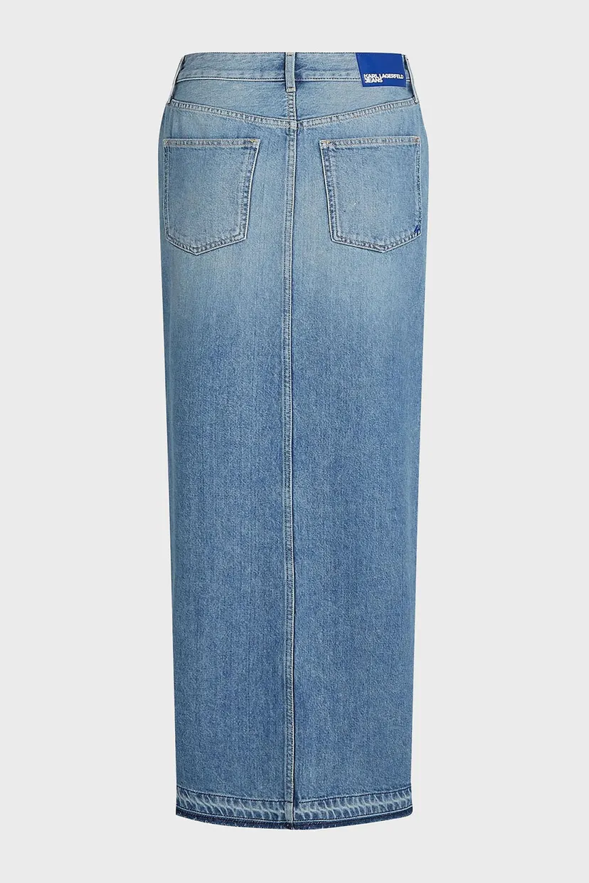 Жіноча блакитна джинсова спідниця KLJ DENIM MAXI SKIRT 7