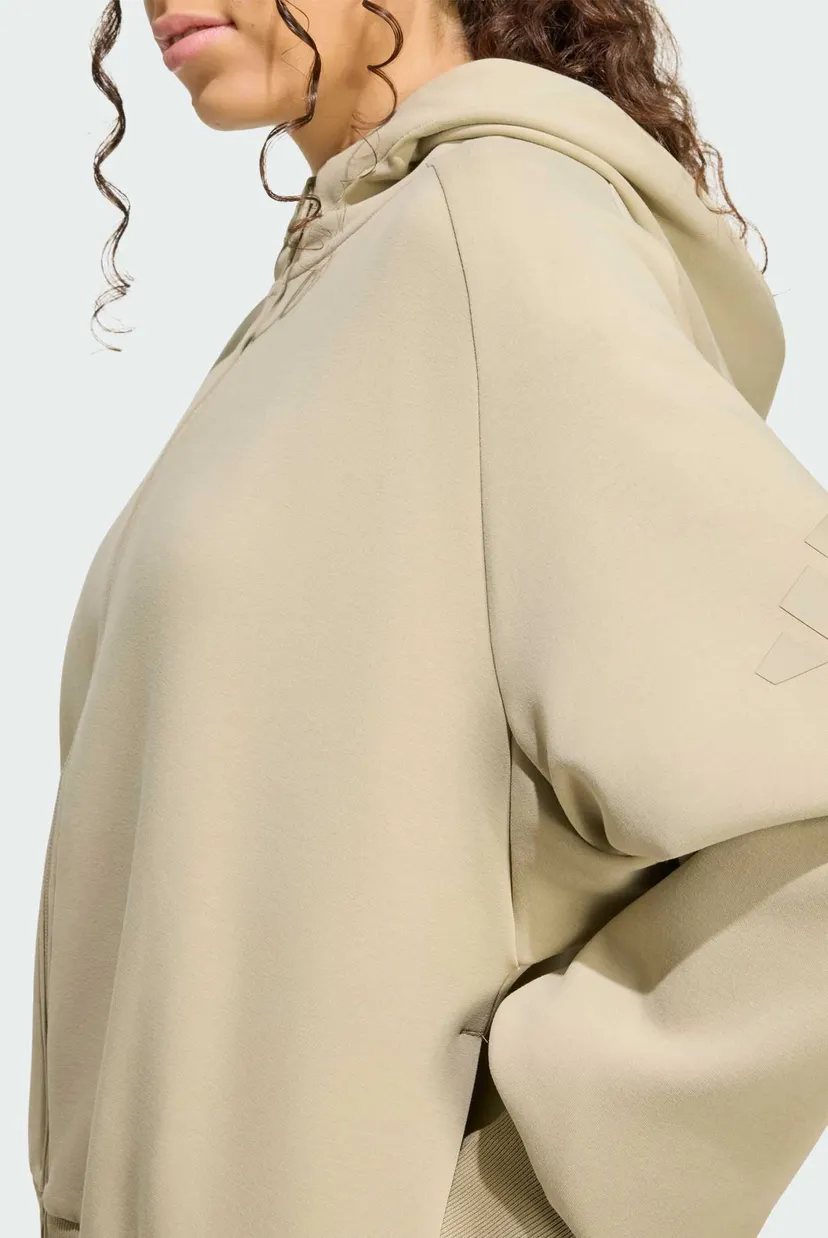 Жіноче бежеве худі SOFT LUX FULL-ZIP 4