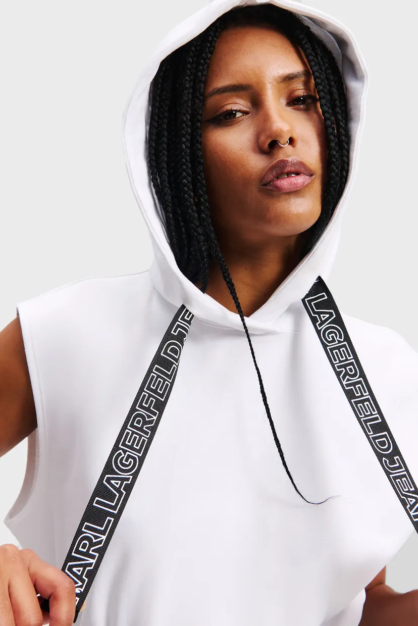 Жіноча біла сукня sless hoodie 4