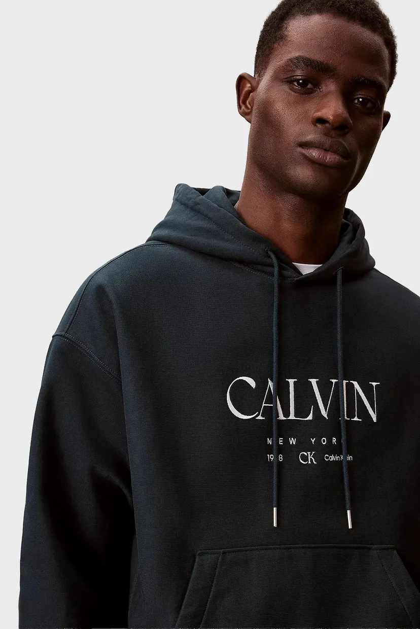 Мужское темно-синее худи PREMIUM FLEECE 4