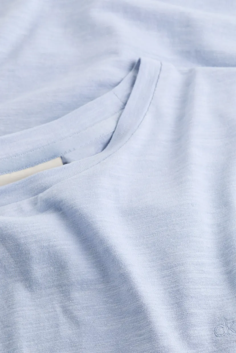 Чоловіча блакитна футболка LINEN COTTON 5