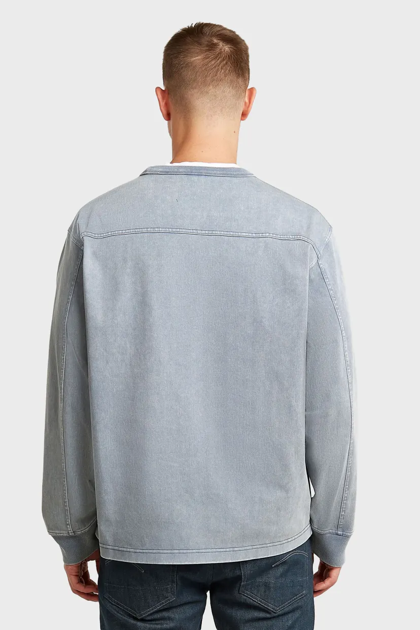 Чоловічий блакитний світшот Washed 4