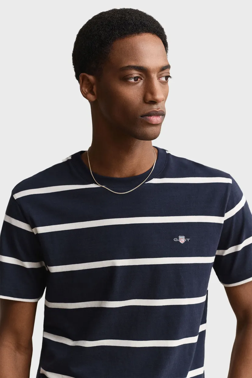 Чоловіча темно-синя футболка у смужку STRIPED SS 4