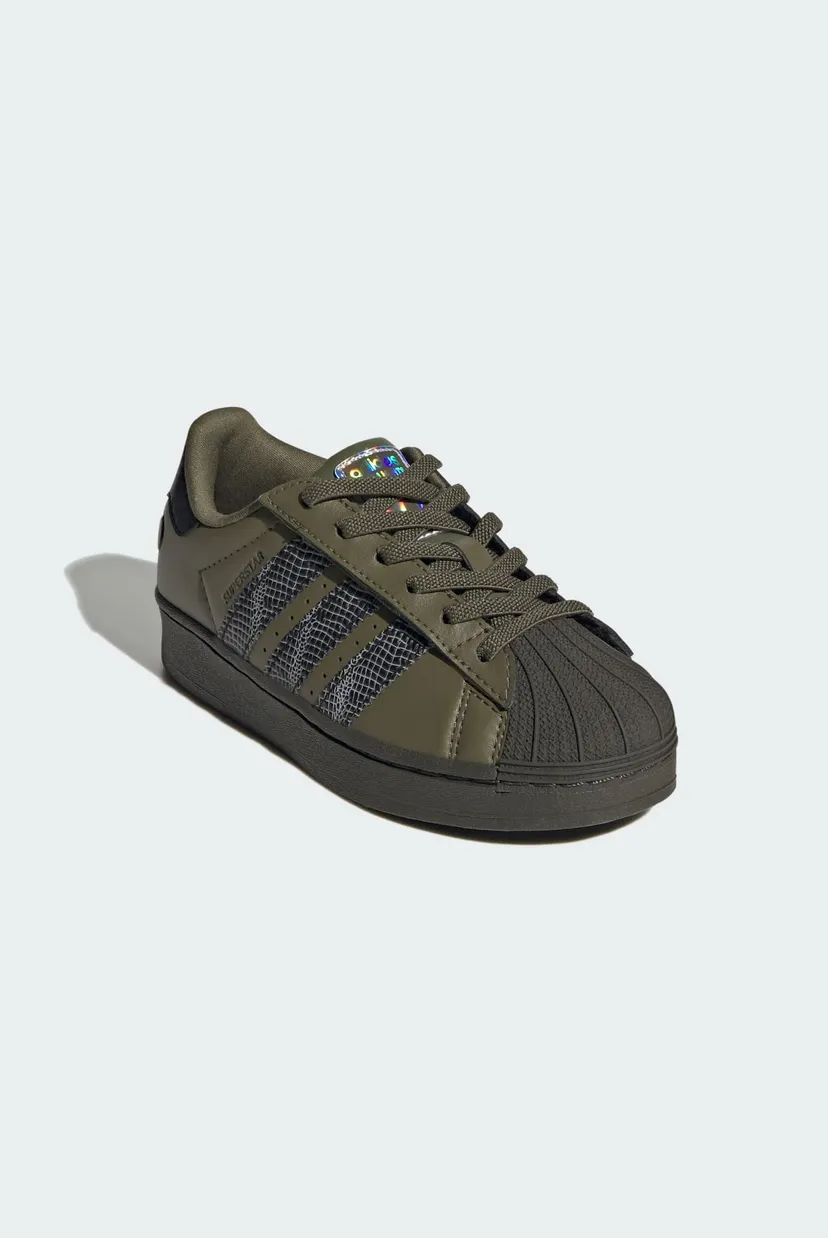 Дитячі оливкові снікерси  SUPERSTAR LED LIGHTS COMFORT CLOSURE ELASTIC LACE 4