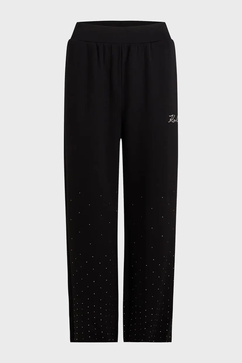 Женские черные спортивные брюки rhinestone rain 5
