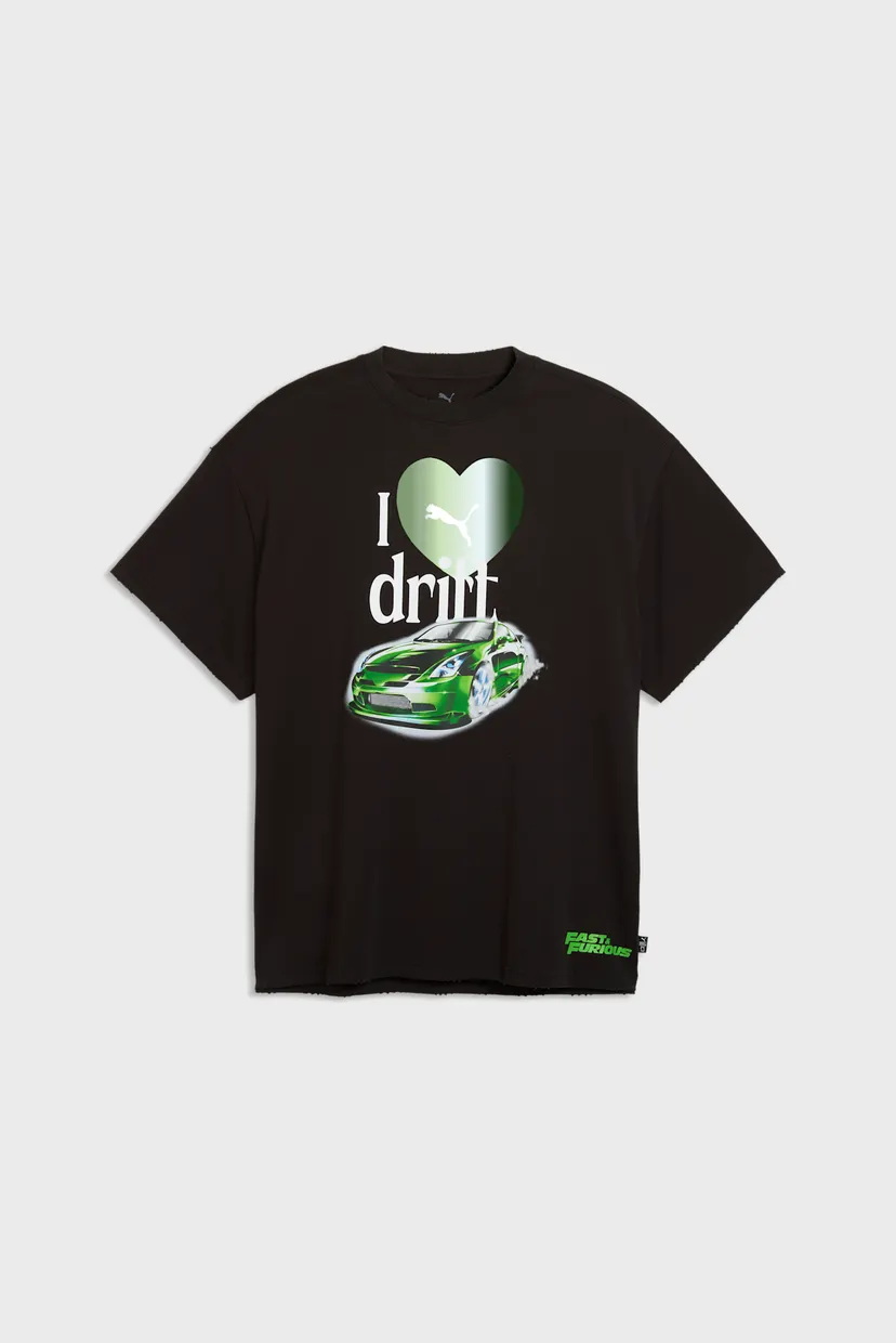 Мужская черная футболка PUMA x FAST & FURIOUS Relaxed Basketball Tee Men 4
