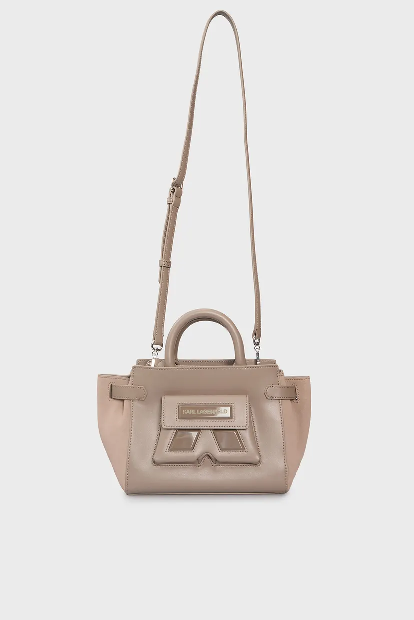 Женская бежевая кожаная сумка IKON/K SM TOTE 5