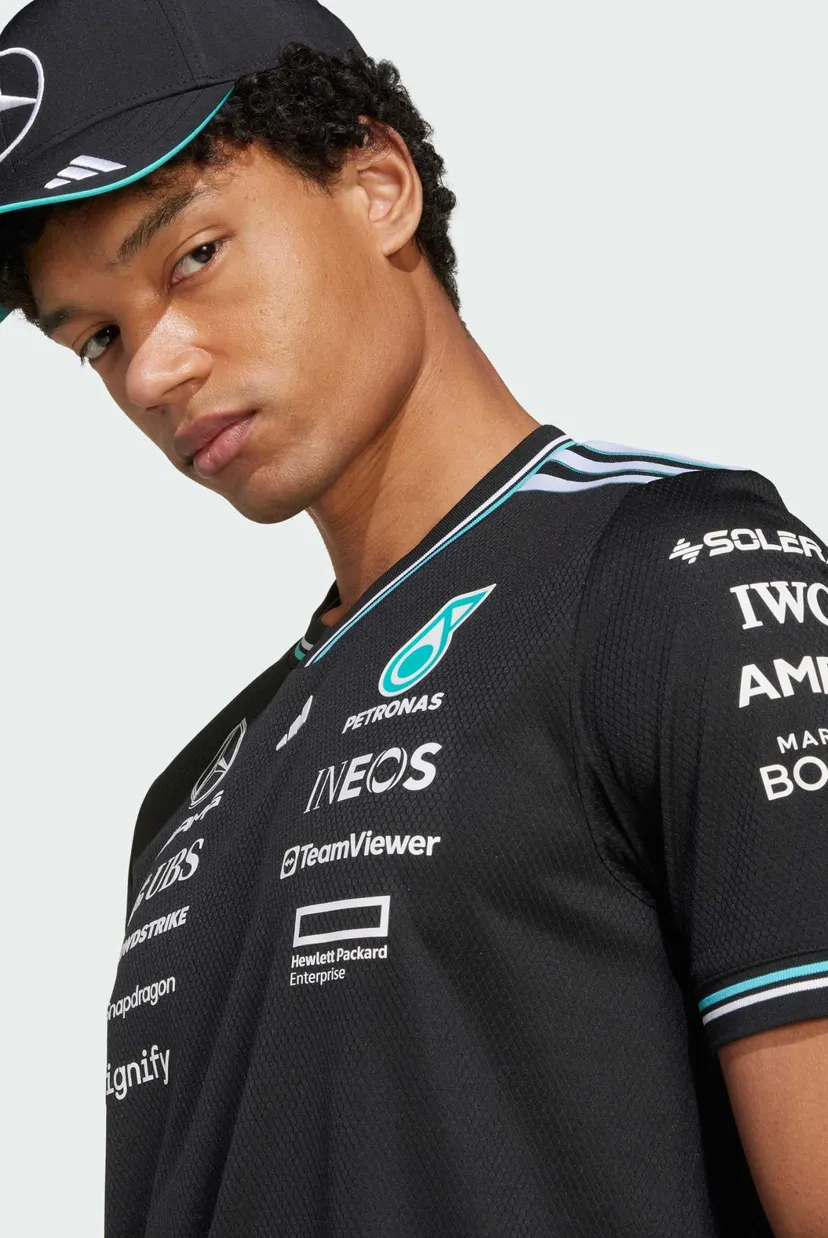 Чоловіча чорна футболка Mercedes - AMG Petronas Formula One Team Driver Authentic 4