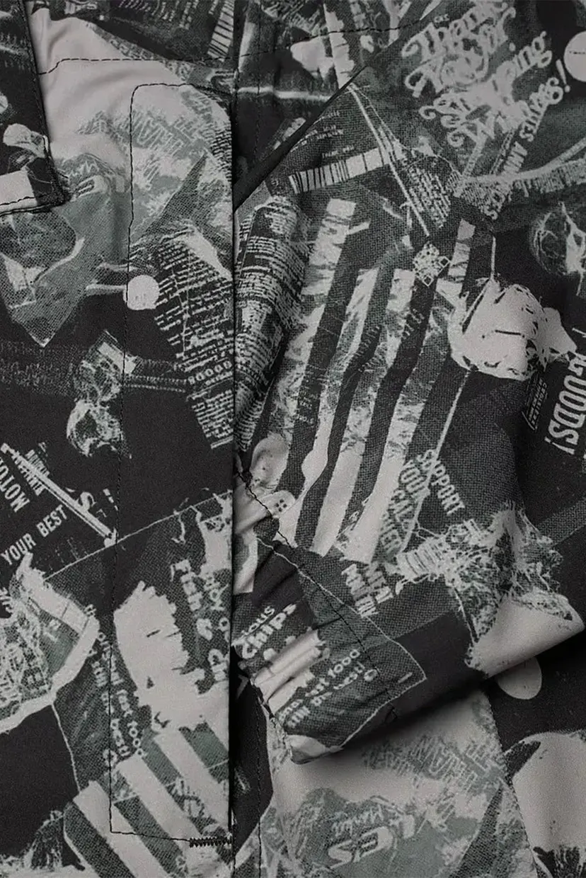 Чоловіча темно-сіра куртка з візерунком PRINTED SMOCK 4