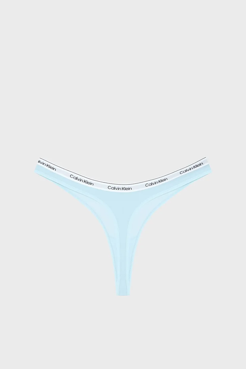 Жіночі блакитні трусики THONG 6