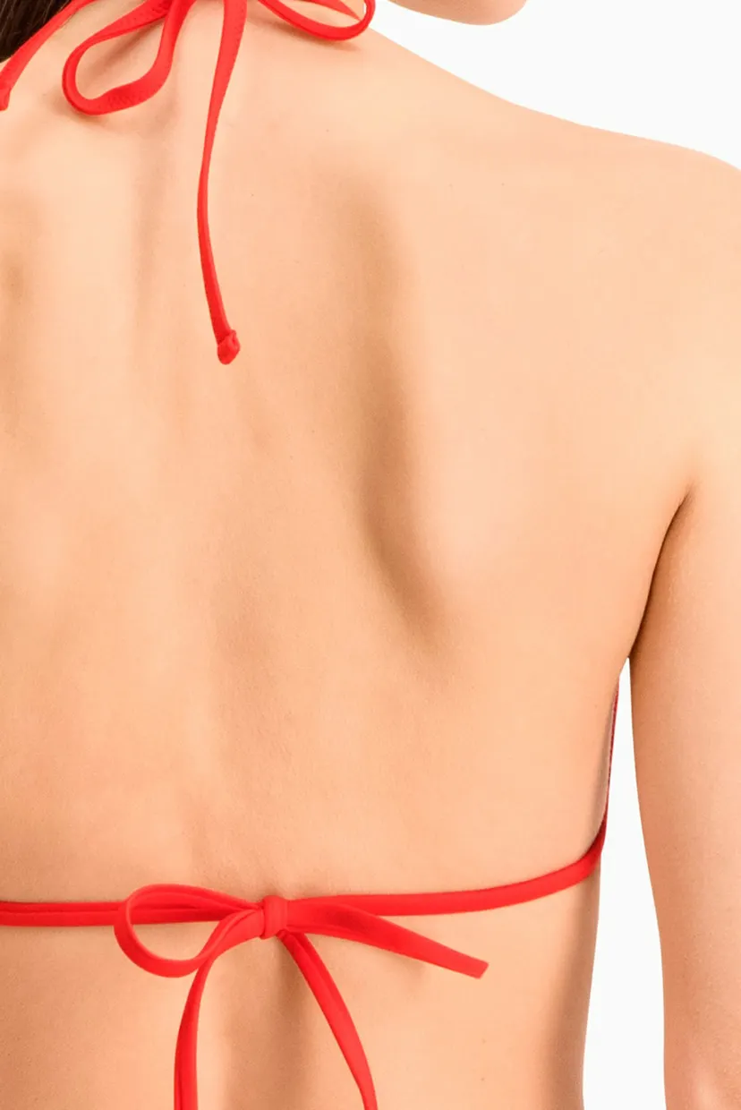 Женский красный лиф от купальника PUMA Swim Women Triangle Bikini Top 5