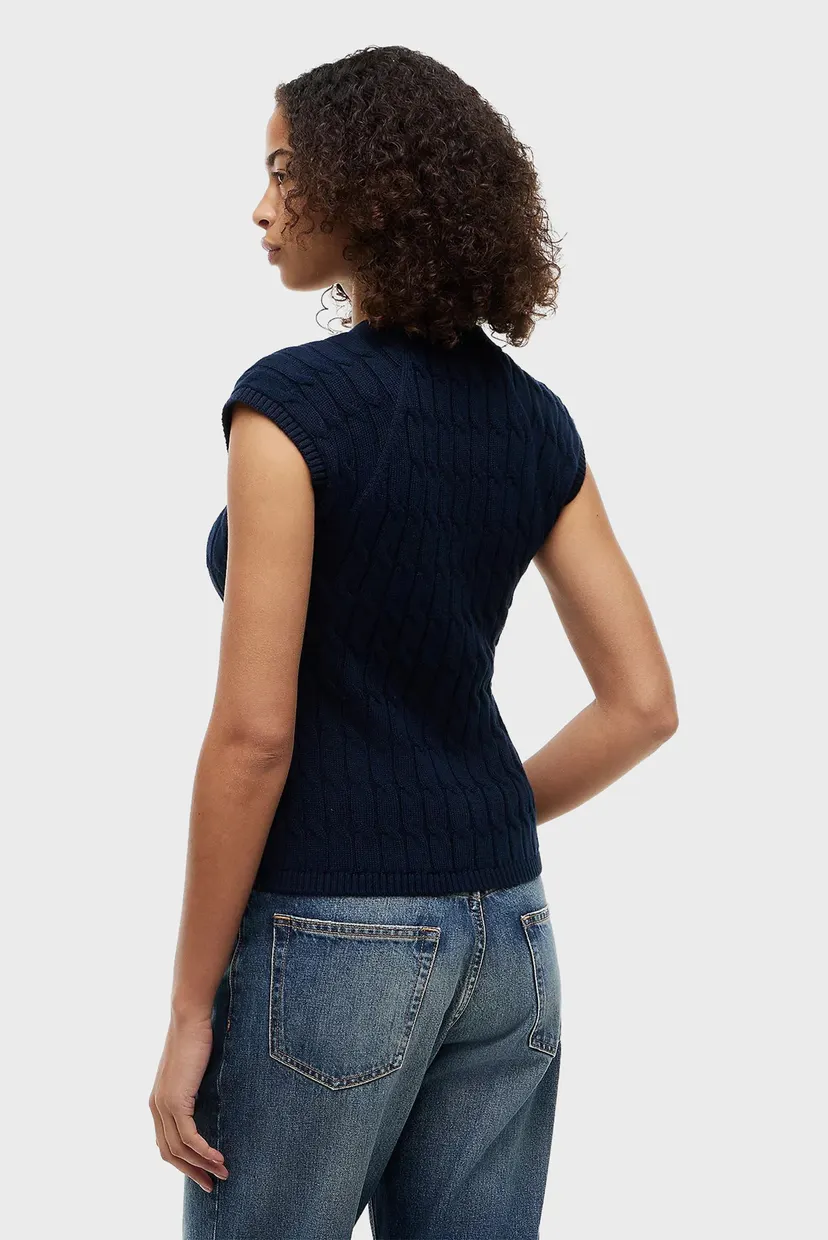 Жіночий темно-синій жилет VEST CARDI 3