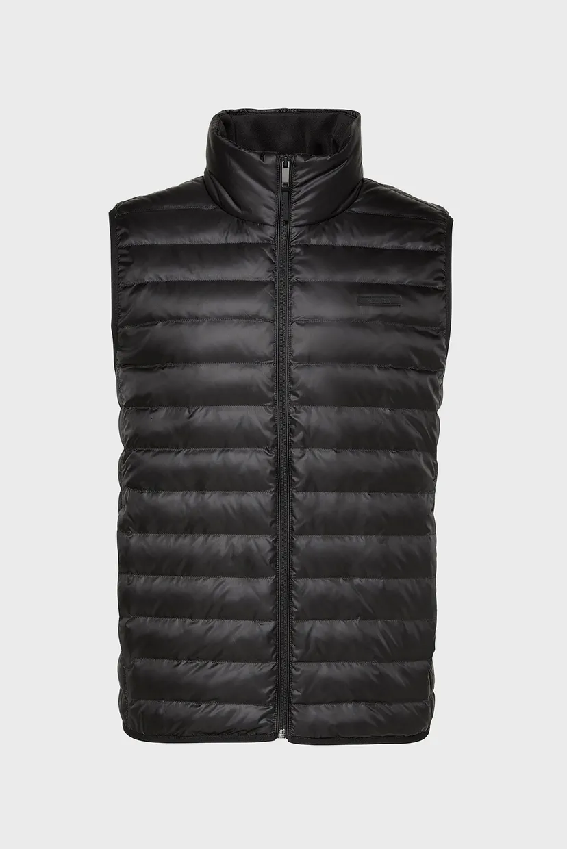 Чоловічий чорний жилет SLVLSS LT WT NYLON PUFFER VEST 7