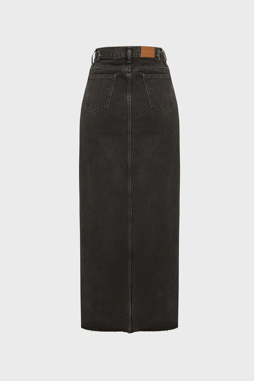 Жіноча чорна джинсова спідниця DENIM SKIRT WASHED BLACK 6