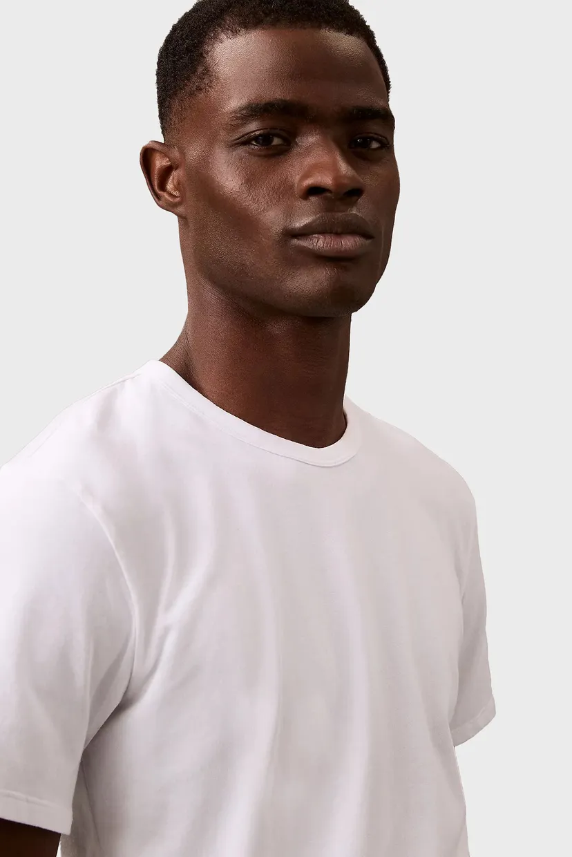 Мужская белая футболка (3 шт) S/S CREW NECK 4