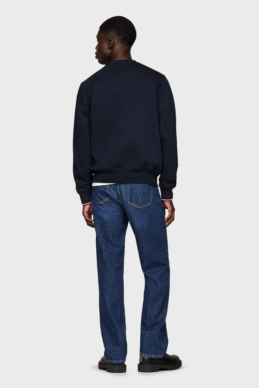 Мужской темно-синий свитшот TOMMY LOGO TIPPED CREWNECK 3