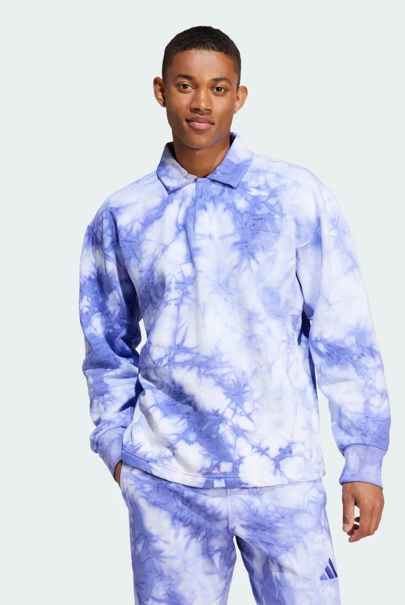 Мужское синее поло ALL SZN Fleece Wash adidas IY6587 — MD-Fashion