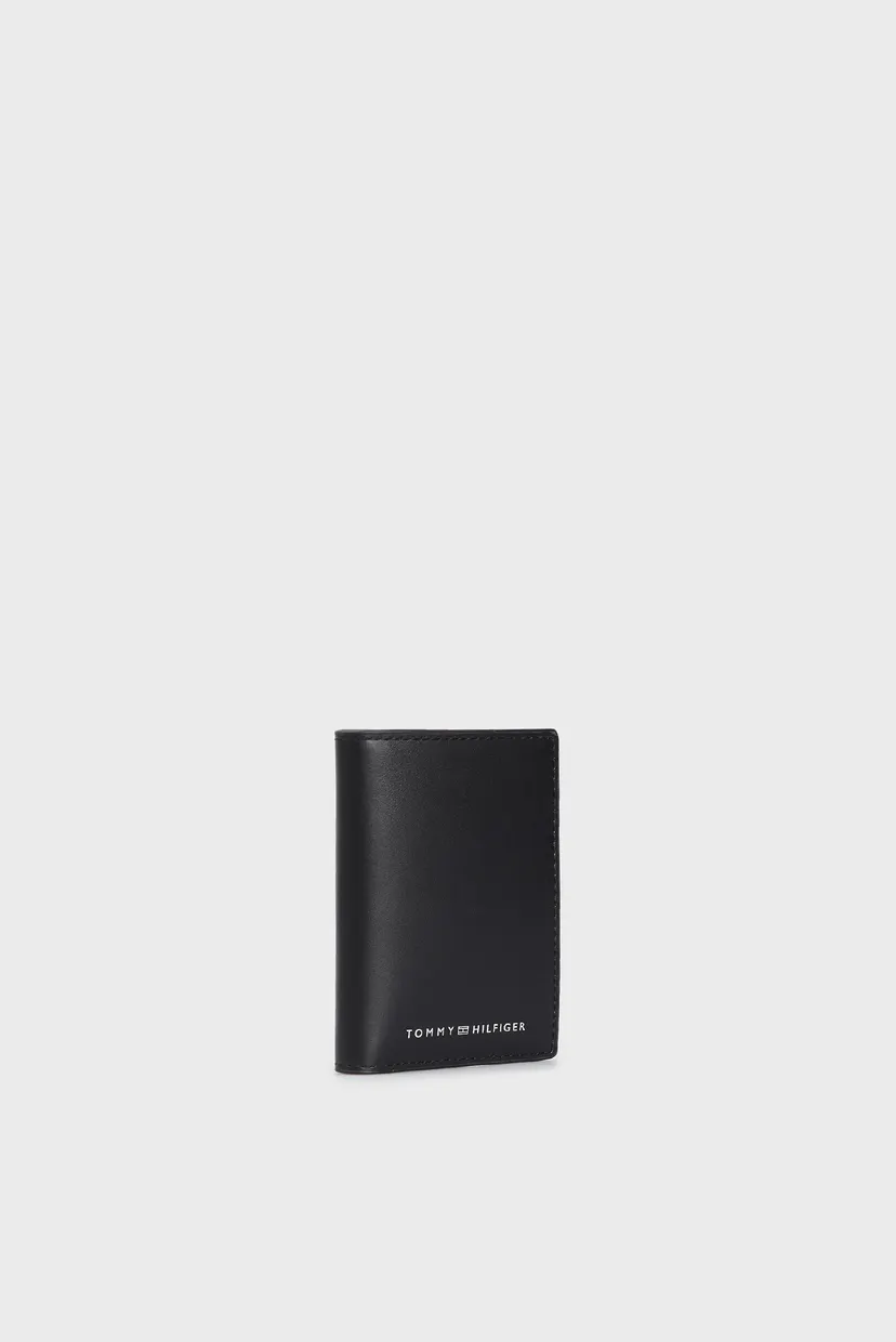 Чоловічий чорний шкіряний кардхолдер TH MODERN LEATHER BIFOLD 3