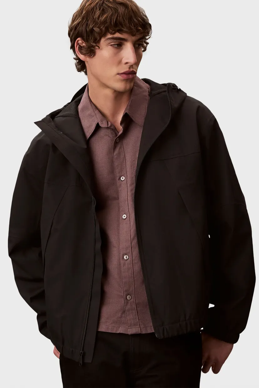 Чоловіча чорна куртка HOODED 4