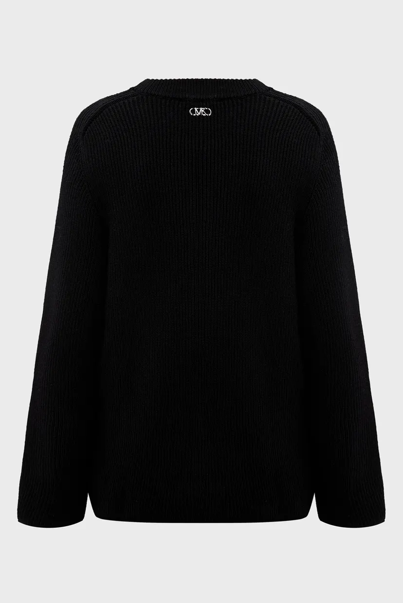 Жіночий чорний вовняний светр MERINO BOXY CREW SWTR 5