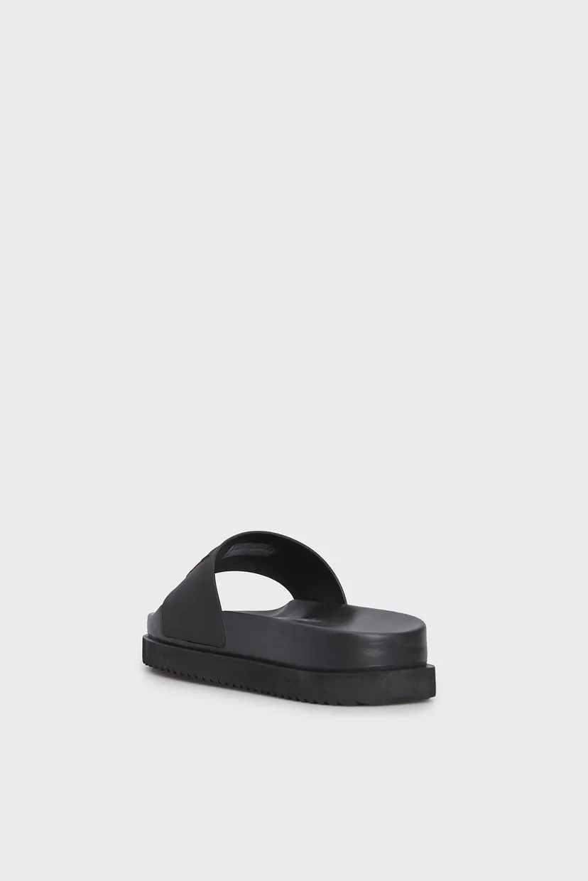 Женские черные слайдеры TJW ELEVATED FLATFORM SLIDE 5