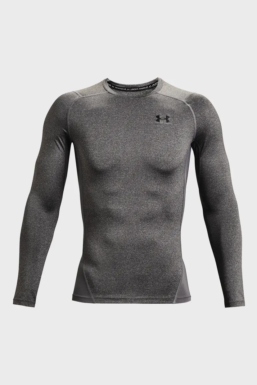Мужской серый лонгслив UA HG Armour Comp LS 5