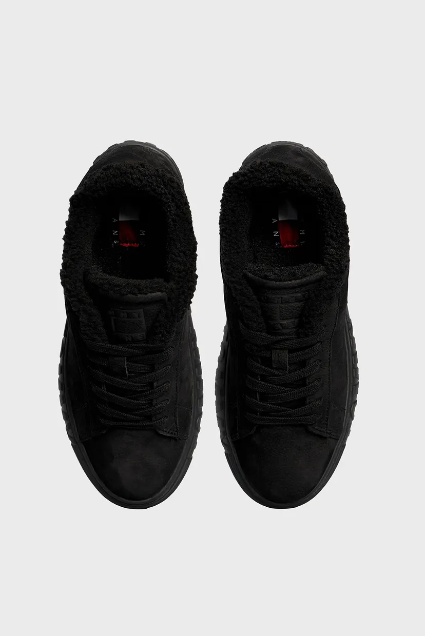 Жіночі чорні шкіряні снікерcи TOMMY JEANS NEW CUPSOLE LEAT 4