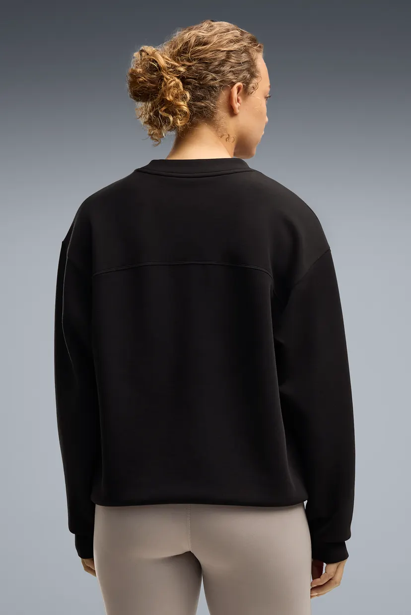 Женский черный свитшот CLOUDSPUN Relaxed Crew Neck Top Women 3