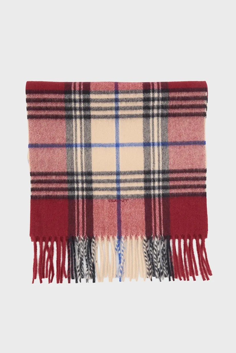 Мужской шерстяной шарф в клетку WOOL CHECKED SCARF 3
