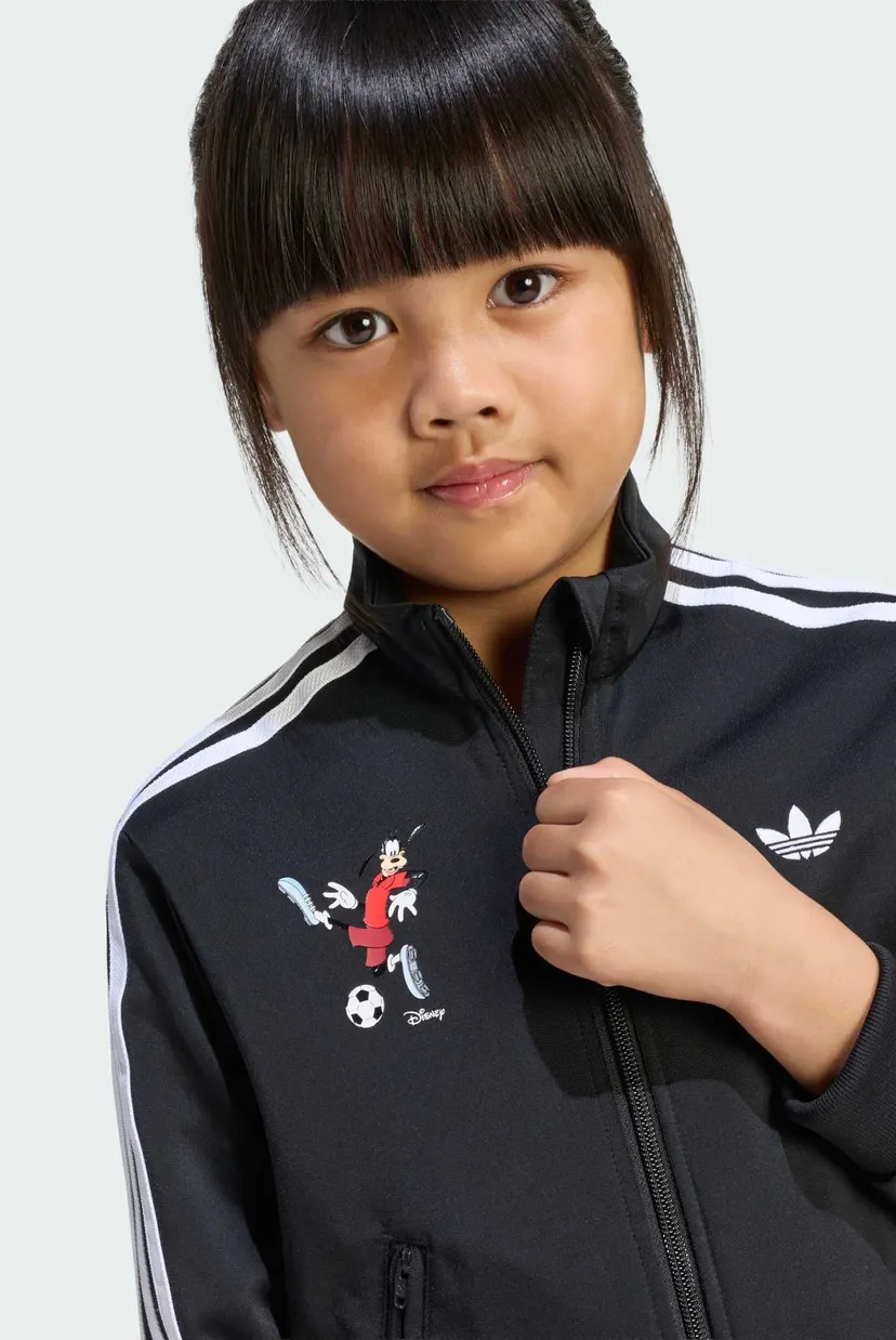 Детский черный спортивный костюм (кофта, брюки) adidas Disney Firebird 6