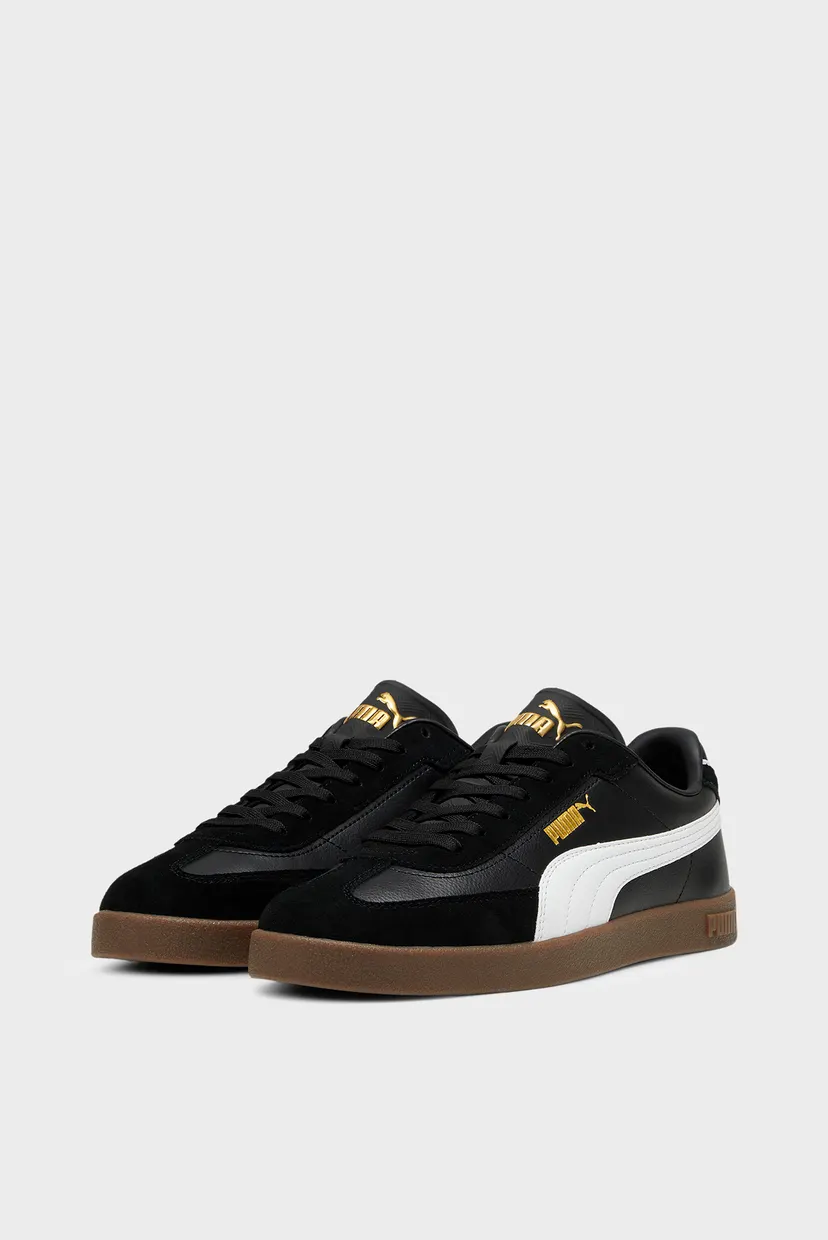 Черные кожаные сникерсы PUMA Club II Era Sneakers Unisex 3