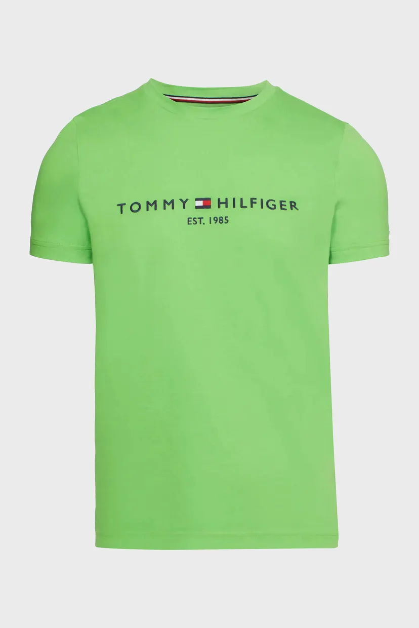 Чоловіча зелена футболка TOMMY LOGO TEE 5