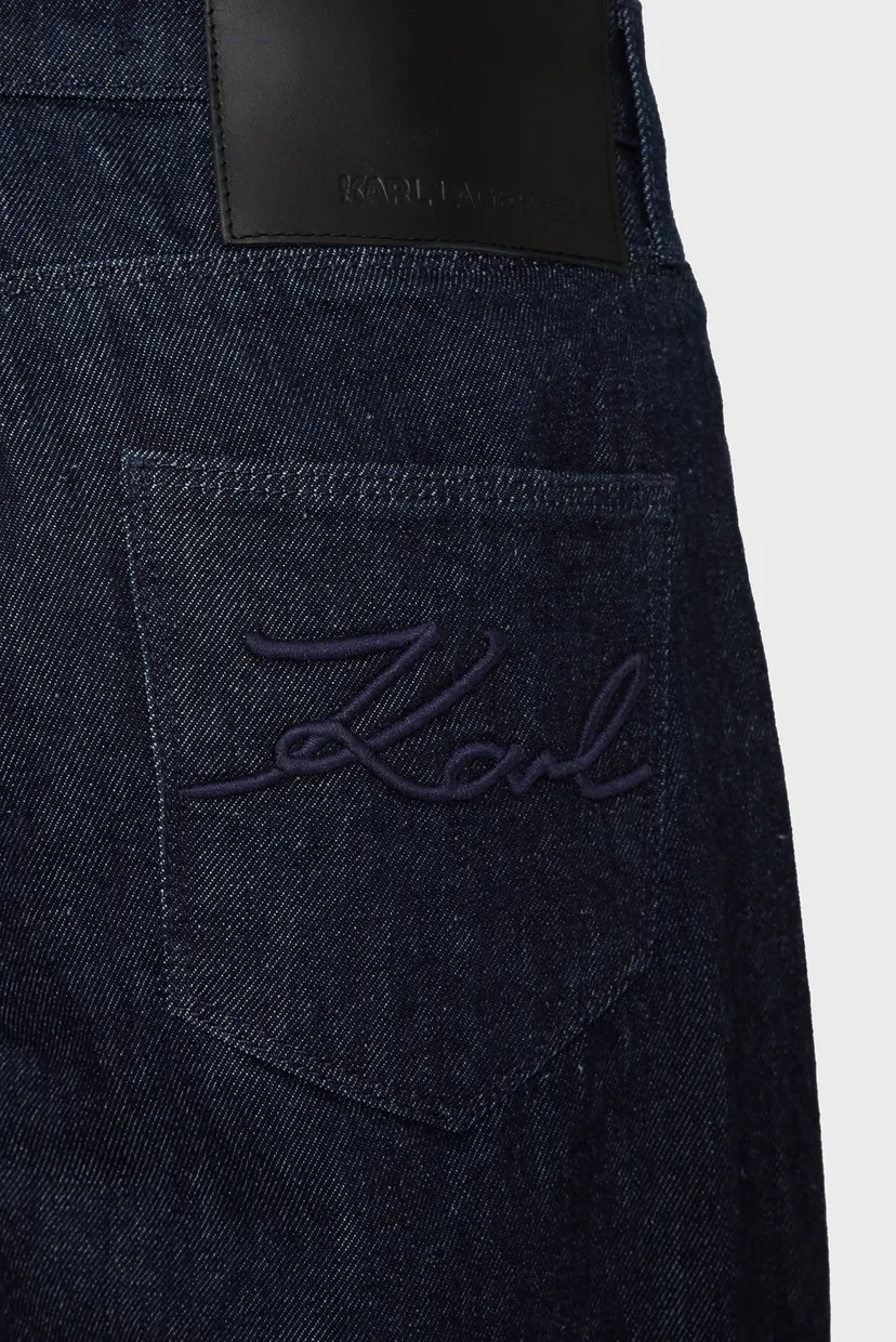 Жіночі темно-сині джинси mid rise wide leg denim pants 3