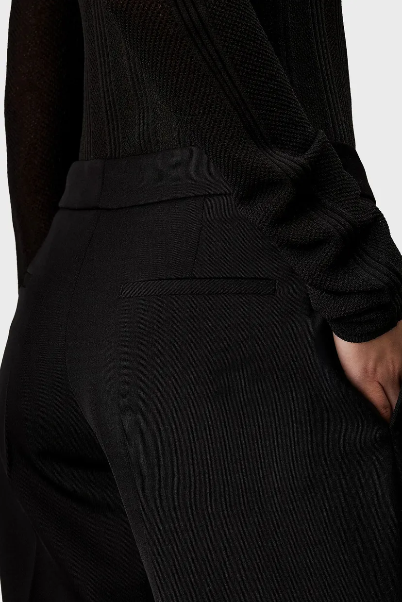 Женские черные брюки WOOL TWILL TUX STRAIGHT LEG 4