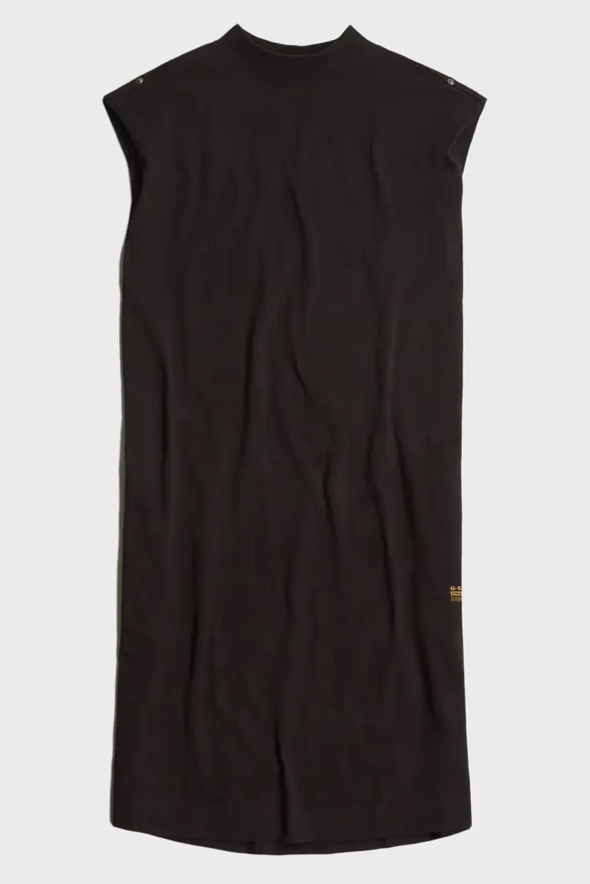 Женское черное платье Riveted loose dress 5