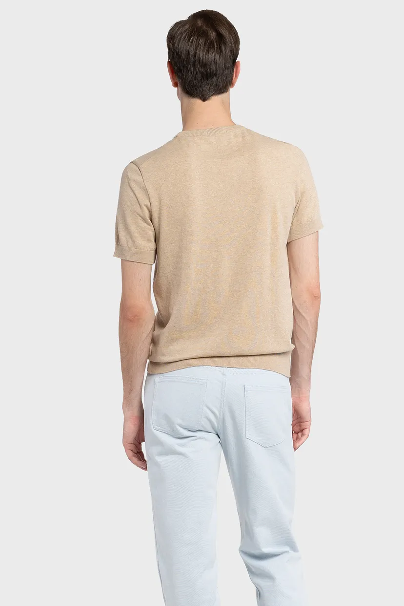 Мужской бежевый джемпер 4