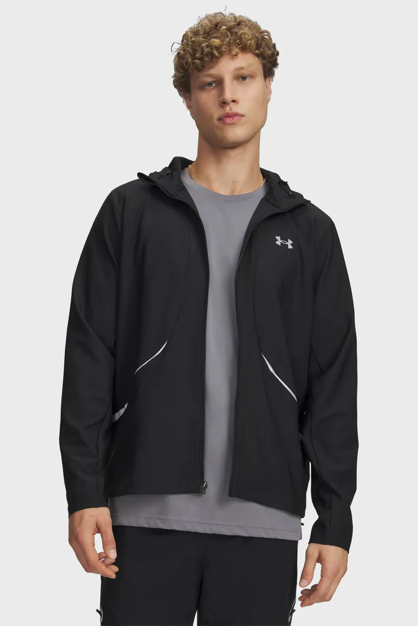 Мужское черное худи UA Unstoppable Woven Jacket-BLK Under Armour